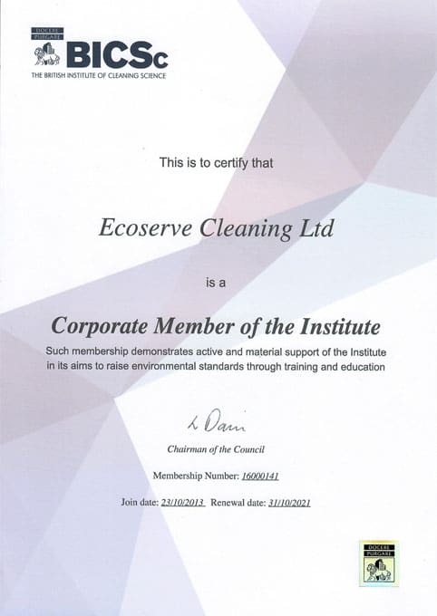 BICSc-certificate