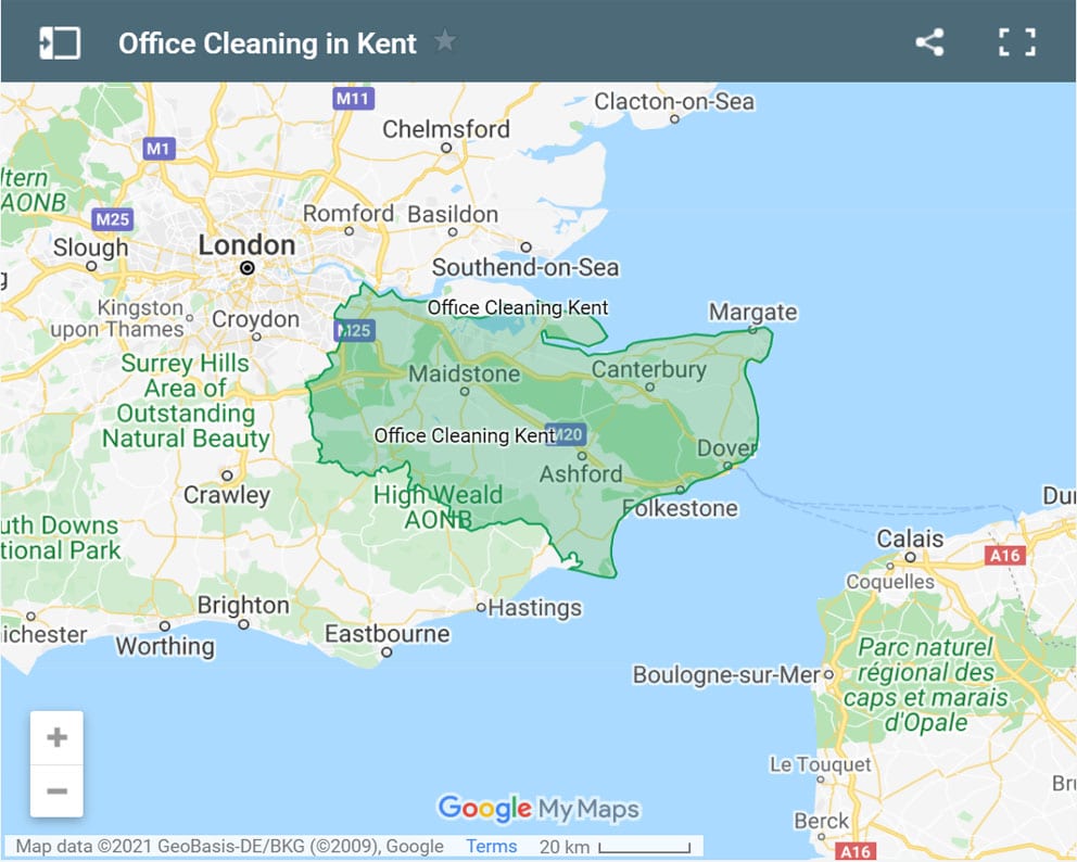 Kent region map